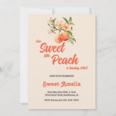 Invitation Notre Petite Pêche Douce Tourne Un Anniversaire (Devant)