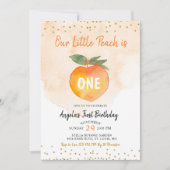 Invitation Notre Petite pêche tourne un Anniversaire (Devant)