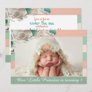 Invitation Notre petite princesse anniversaire jolie coquille
