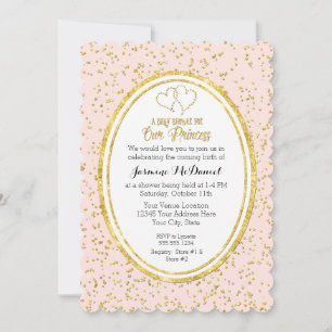 Invitation Notre petite princesse Bokeh Sparkle Parties scint