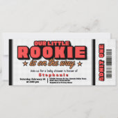 Invitation Notre petite recrue est sur la voie Billet d'invit (Devant)