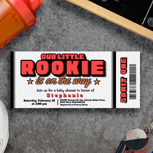 Invitation Notre petite recrue est sur la voie Billet d'invit