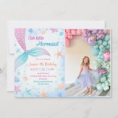 Invitation Notre petite sirène 4e fête d'anniversaire Photo (Devant)