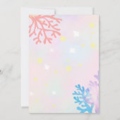 Invitation Notre petite sirène ! anniversaire sous la mer (Dos)