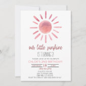 Invitation Notre Petite Soirée Soleil Rose Anniversaire (Devant)