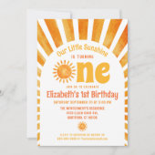 Invitation Notre petite Sunshine Baby's First Birthday Party (Devant)