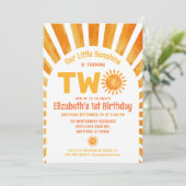 Invitation Notre petite Sunshine Boho Baby's 2nd Birthday Par (Debout devant)