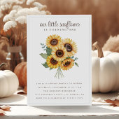 Invitation Notre petite tournesol automne 1er anniversaire