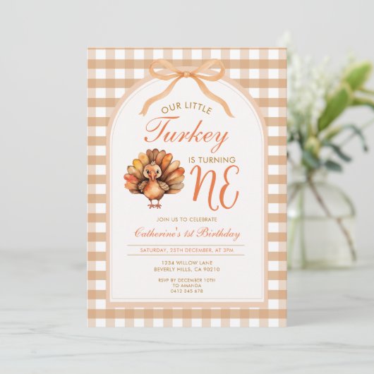 Invitation Notre Petite Turquie Fête Son Anniversaire (Debout devant)