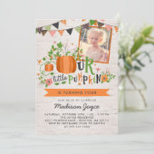 Invitation Notre peu de photo de partie d'anniversaire de (Debout devant)