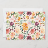 Invitation Notre peu de photo florale d'anniversaire de (Dos)