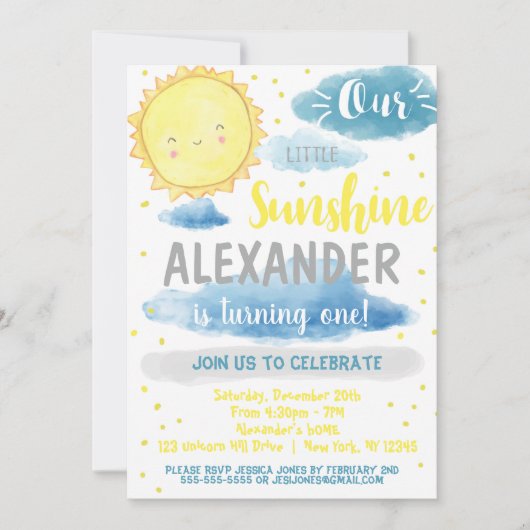 Invitation Notre peu d'invitation de fête d'anniversaire de (Devant)