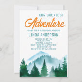 Invitation Notre plus grand Baby shower d'aventure (Devant)