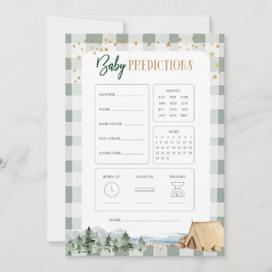 Invitation Notre plus grand Baby shower d'aventure prédiction (Devant)