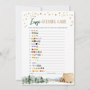 Invitation Notre plus grande aventure Jeu d'emoji Baby Shower