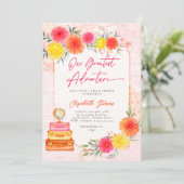 Invitation Notre plus grande aventure Zinnia Bright Floral Br (Debout devant)