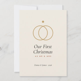 Invitation Notre premier Noël en tant que M. et Mme Card, jeu