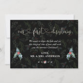 Invitation Notre premier Noël en tant que Mr & Mrs Script Pho (Dos)