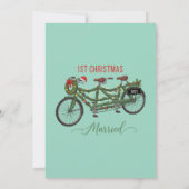 Invitation Notre premier Noël Marié 2025 | Cute Tandem (Dos)