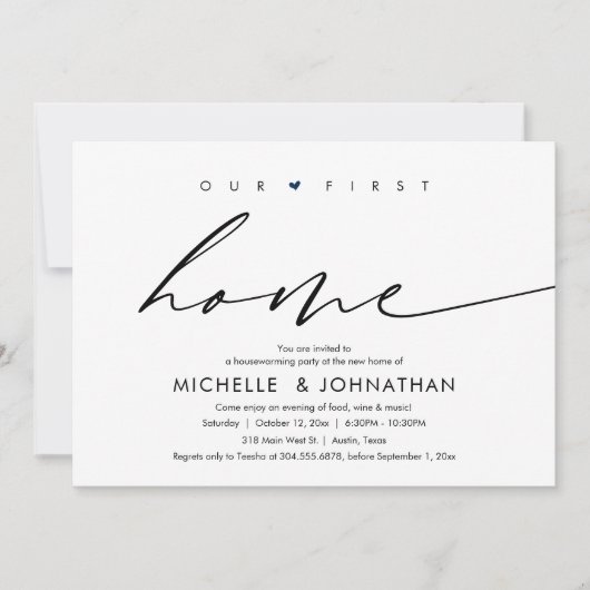 Invitation Notre première maison, fête du réchauffement clima (Devant)