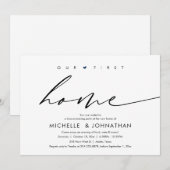 Invitation Notre première maison, fête du réchauffement clima (Devant / Derrière)