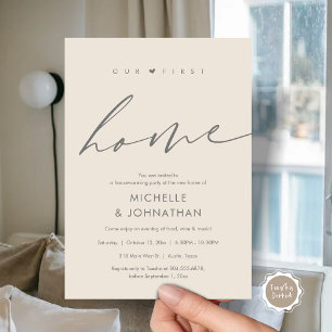 Invitation Notre première maison, fête du réchauffement clima