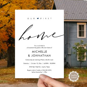 Invitation Notre première maison, fête du réchauffement clima