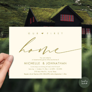 Invitation Notre première maison, fête du réchauffement clima