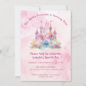Invitation Notre Princesse de Château fête son anniversaire (Devant)