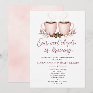 Invitation Notre Prochain Chapitre Fête de Fiançailles Café