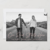 Invitation Notre route commence ici Photo Fiançailles Faire-p (Devant)