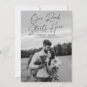 Invitation Notre route commence ici Photo Fiançailles Faire-p (Devant)