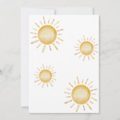 Invitation Notre soleil tourne à un anniversaire (Dos)