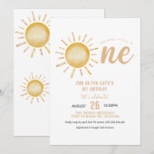 Invitation Notre soleil tourne à un anniversaire (Devant / Derrière)