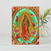 Invitation Notre Vierge Marie mexicain saint de Madame (Debout devant)