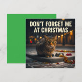 Invitation N'oubliez pas les chats à Noël image art (Devant / Derrière)