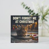 Invitation N'oubliez pas les chats à Noël image art (Debout devant)