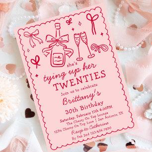 Invitation Nouer mes vingt ans Champagne 30e anniversaire