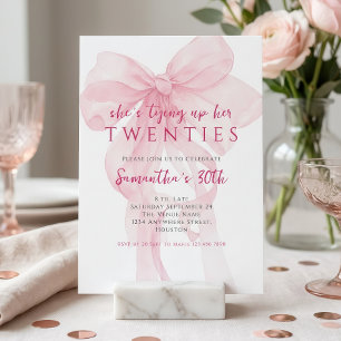Invitation Nouer son ruban rose pour ses 30 ans