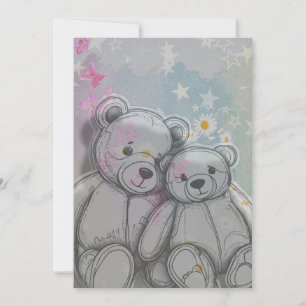 Invitation Nounours Bonheur