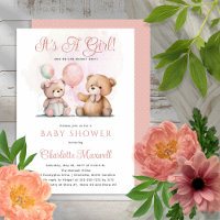 Nounours C'est un Baby shower d'attente pour fille