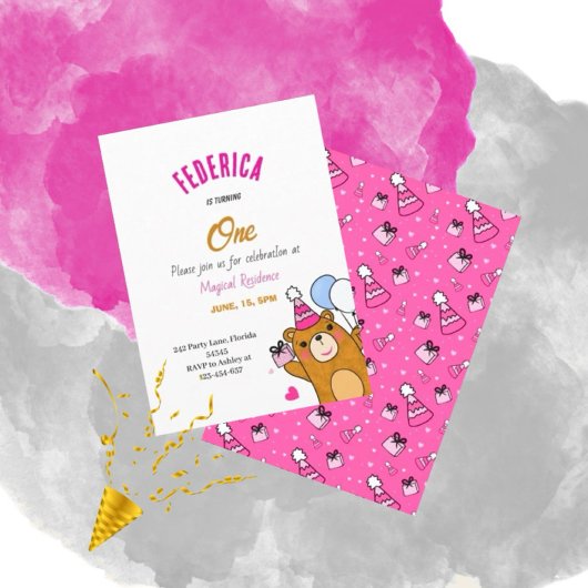 Invitation Nounours en peluche