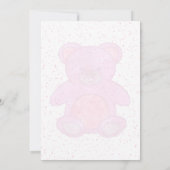 Invitation Nounours Rose Mignon Sur Mesure (Dos)
