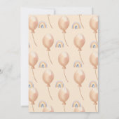 Invitation Nounours Twins 1er Anniversaire Aquarelle (Dos)