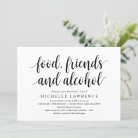 Nourriture, amis et alcool, Fête des mariées moder
