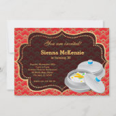 Invitation Nourriture chinoise fête d'anniversaire (Devant)