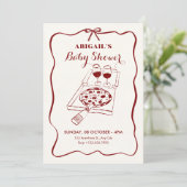 Invitation Nourriture et boisson pizza vin (Debout devant)