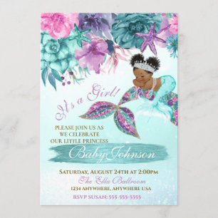Invitation Nourriture ethnique vintage sous la douche de la m