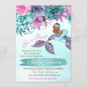 Invitation Nourriture ethnique vintage sous la douche de la m