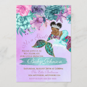 Invitation Nourriture ethnique vintage sous la douche de la m